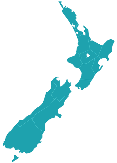 NZ map - Region picker